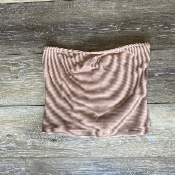 Dynamite Ribbed Strapless Bandeau Nude XS - Picture 3 of 3